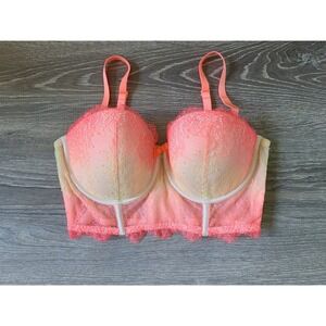 Victoria's Secret Very Sexy Sz 36C Demi Longline Bra Ombre Lace McBling Y2K Rave